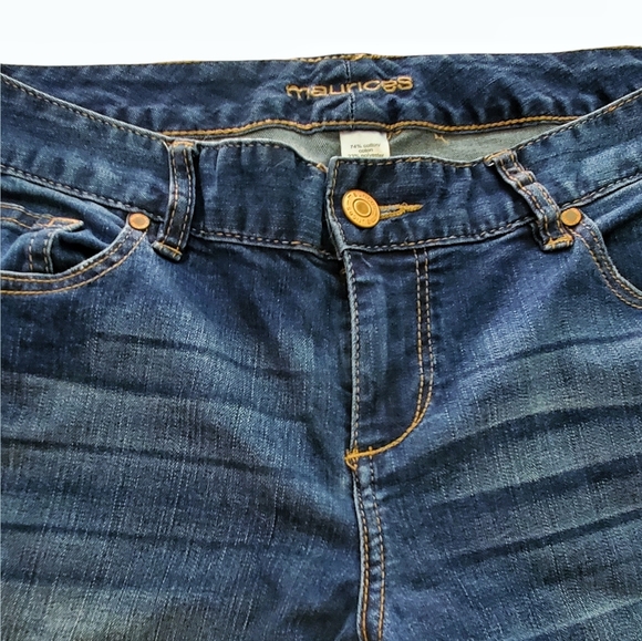 Maurices womens dark wash denim jeans. size Lg Us. - Picture 4 of 5